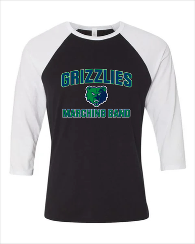 Creekview Grizzlies Marching Band Men's Baseball T-Shirt