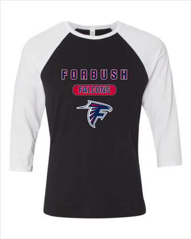 Forbush Falcons Mascot #3 Women's Baseball T-Shirt