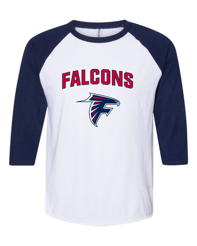 Forbush Falcons Mascot #6 Women's Baseball T-Shirt