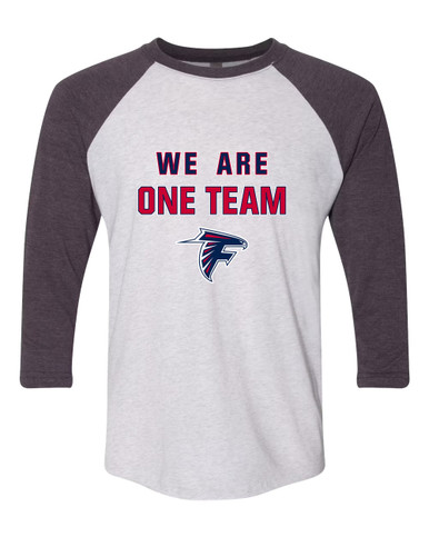 Forbush Falcons We Are One Team Women's Baseball T-Shirt