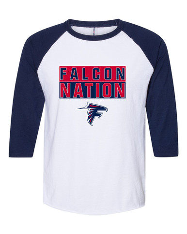Forbush Falcons Nation #1 Women's Baseball T-Shirt