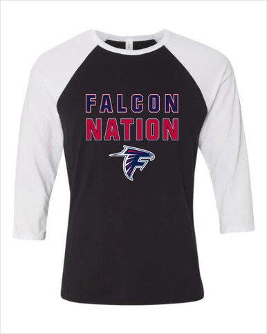 Forbush Falcons Nation #2 Women's Baseball T-Shirt