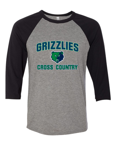 Creekview Grizzlies Cross Country Men's Baseball T-Shirt