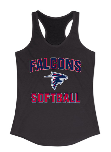 Forbush Falcons Softball #1 Women's Tank Top