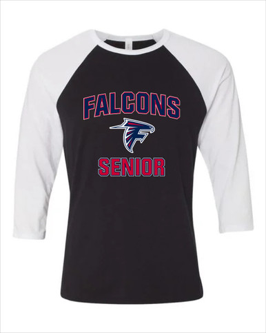 Forbush Falcons Senior #1 Women's Baseball T-Shirt