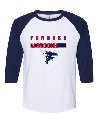 Forbush Falcons Mascot #7 Women's Baseball T-Shirt
