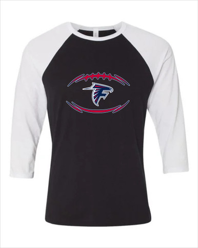 Forbush Falcons Football #3 Women's Baseball T-Shirt
