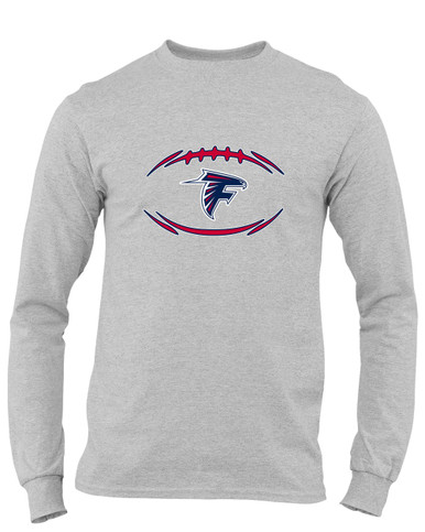 Forbush Falcons Football #3 Men's LS T-Shirt