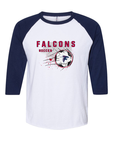 Forbush Falcons Soccer #2 Men's Baseball T-Shirt