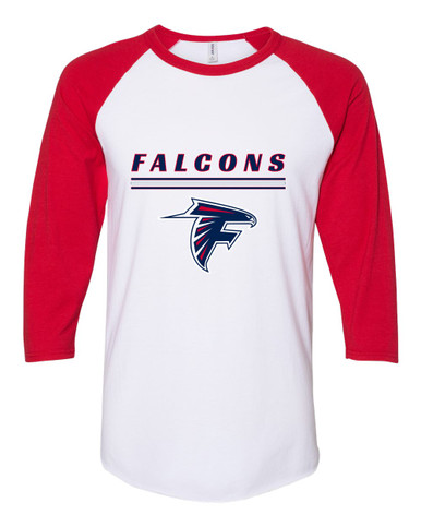 Forbush Falcons Mascot #8 Women's Baseball T-Shirt