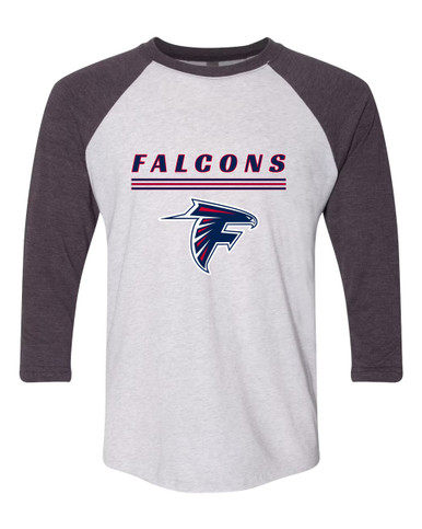 Forbush Falcons Mascot #8 Men's Baseball T-Shirt