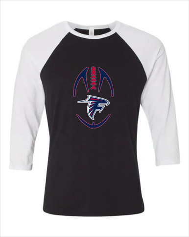 Forbush Falcons Football #4 Women's Baseball T-Shirt