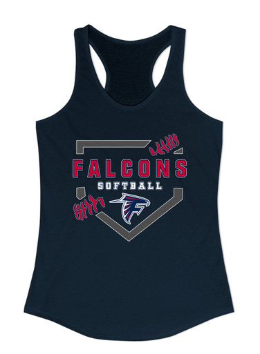Forbush Falcons Softball #2 Women's Tank Top