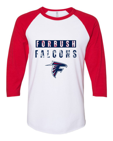 Forbush Falcons Mascot #9 Women's Baseball T-Shirt