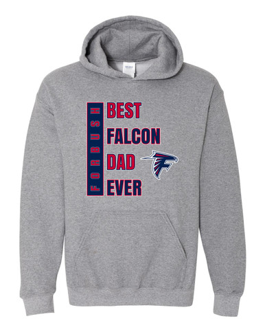 Forbush Falcons Best Falcon Dad Men's Hoodie
