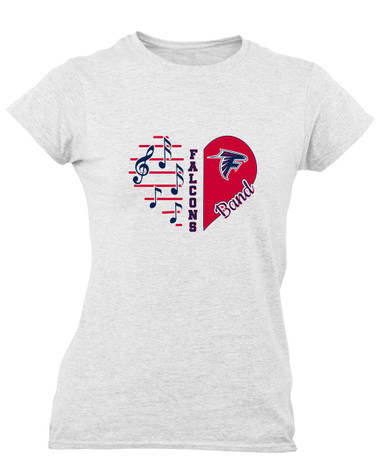 Forbush Falcons Heart Band Women's Premium SS T-Shirt