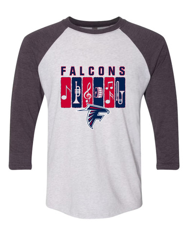 Forbush Falcons Band # 2 Women's Baseball T-Shirt
