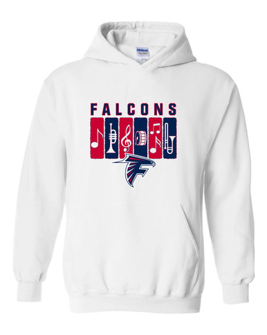Forbush Falcons Band # 2 Men's Hoodie