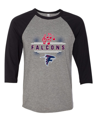 Forbush Falcons Band # 3 Women's Baseball T-Shirt