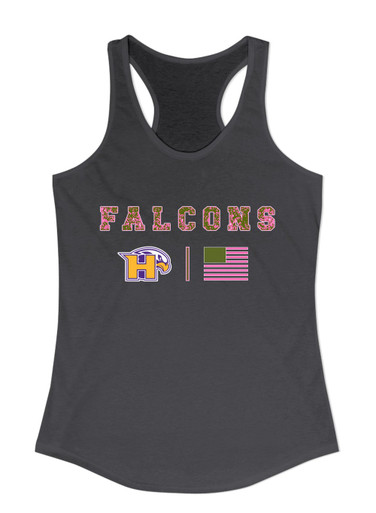 Hanford Falcons Pink Camo Flag Women's Tank Top