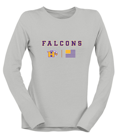 Hanford Falcons Team Colors Flag Women's Premium LS T-Shirt