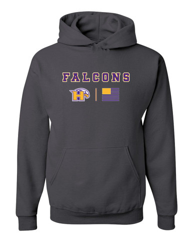 Hanford Falcons Team Colors Flag Men's Premium Hoodie
