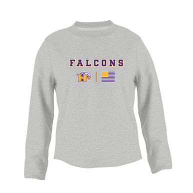Hanford Falcons Team Colors Flag Women's Sweatshirt