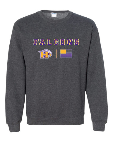 Hanford Falcons Team Colors Flag Men's Sweatshirt