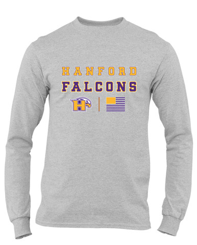 Hanford Falcons Spirit Flag Men's Premium LS T-Shirt