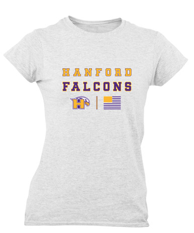 Hanford Falcons Spirit Flag Women's Premium SS T-Shirt