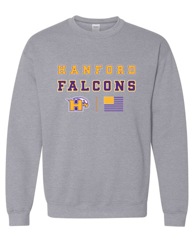Hanford Falcons Spirit Flag Men's Sweatshirt