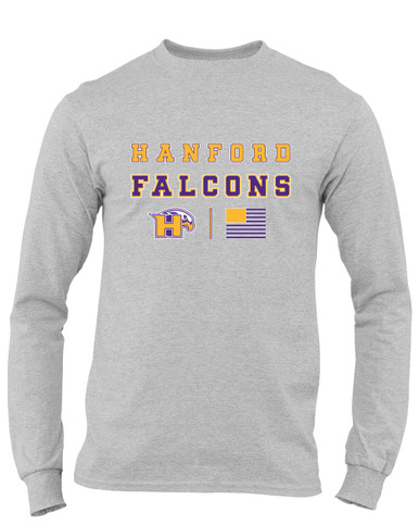 Hanford Falcons Spirit Flag Men's LS T-Shirt