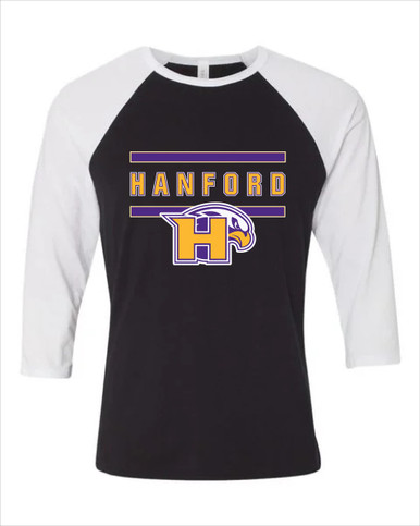 Hanford Falcons Mascot #4 Women's Baseball T-Shirt