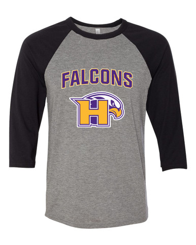 Hanford Falcons Mascot #6 Women's Baseball T-Shirt