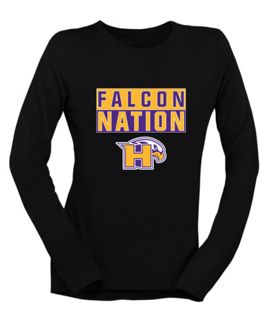 Hanford Falcons Nation #1 Women's Premium LS T-Shirt