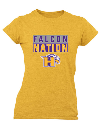 Hanford Falcons Nation #1 Women's Premium SS T-Shirt