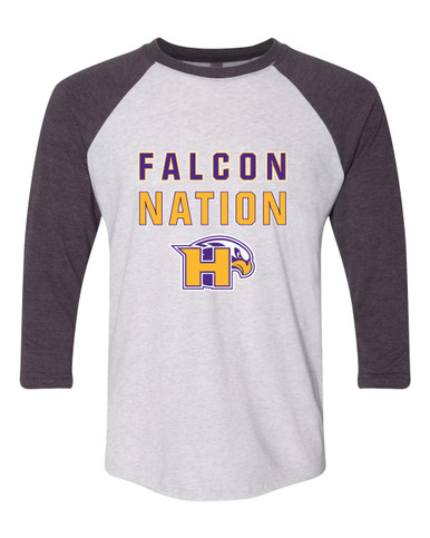 Hanford Falcons Nation #2 Men's Baseball T-Shirt