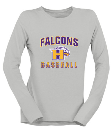 Hanford Falcons Baseball #1 Women's Premium LS T-Shirt