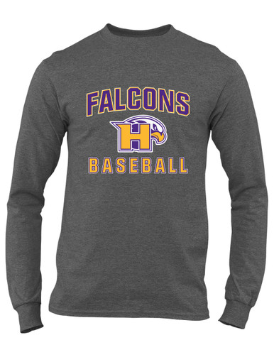 Hanford Falcons Baseball #1 Men's LS T-Shirt