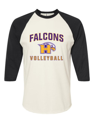 Hanford Falcons Volleyball Women's Baseball T-Shirt
