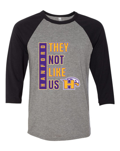 Hanford Falcons They Not Like Us #1 Men's Baseball T-Shirt