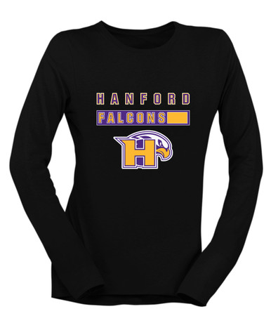 Hanford Falcons Mascot #7 Women's Premium LS T-Shirt