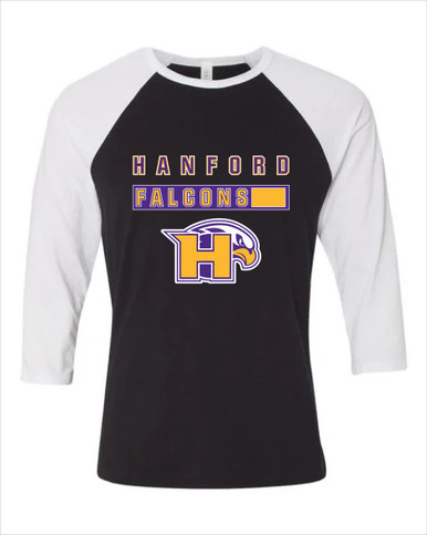 Hanford Falcons Mascot #7 Men's Baseball T-Shirt