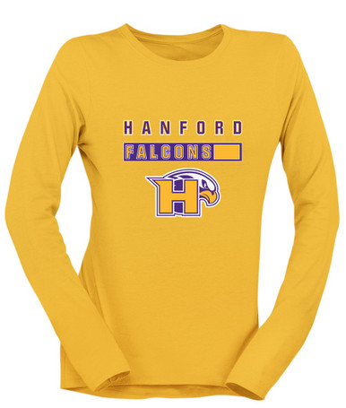 Hanford Falcons Mascot #7 Women's LS T-Shirt