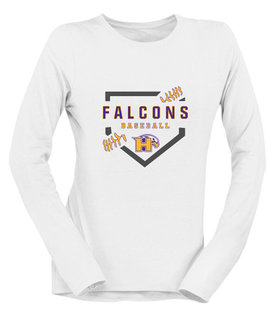 Hanford Falcons Baseball #2 Women's LS T-Shirt