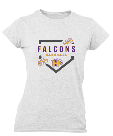 Hanford Falcons Baseball #2 Women's Premium SS T-Shirt