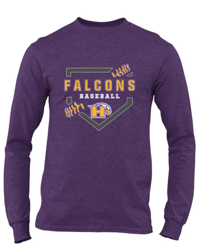 Hanford Falcons Baseball #2 Men's LS T-Shirt