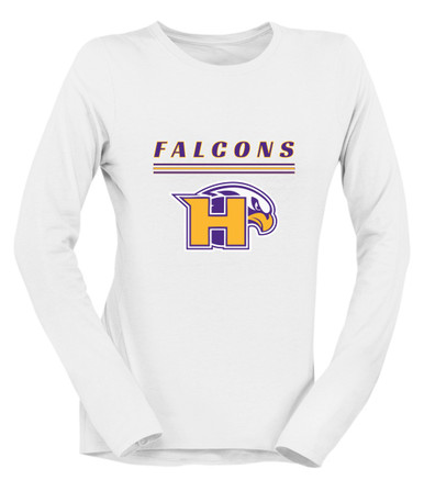 Hanford Falcons Mascot #8 Women's Premium LS T-Shirt