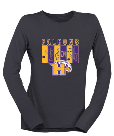 Hanford Falcons Band # 2 Women's LS T-Shirt