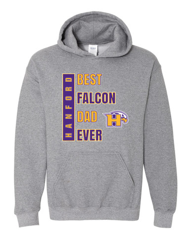 Hanford Falcons Best Falcon Dad Men's Hoodie